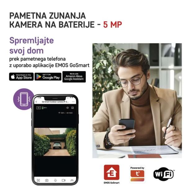 PAMETNA KAMERA EMOS SNAP VRTLJIVA IP-210 Z WIFI