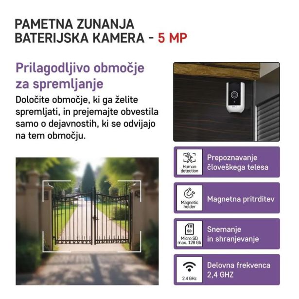 PAMETNA KAMERA EMOS SNAP VRTLJIVA IP-210 Z WIFI