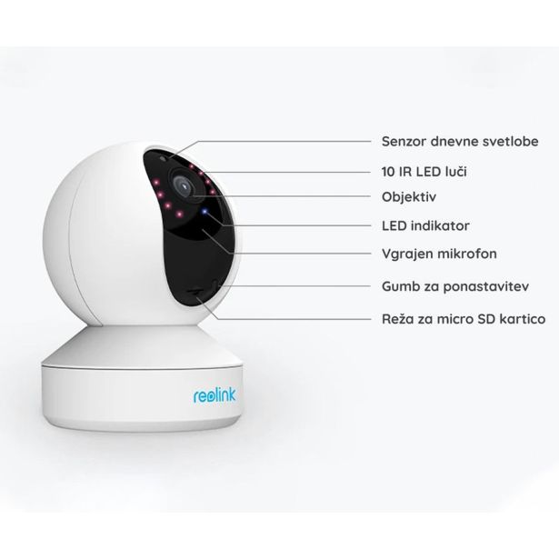 PAMETNA KAMERA REOLINK E340 IP KAMERA BELA