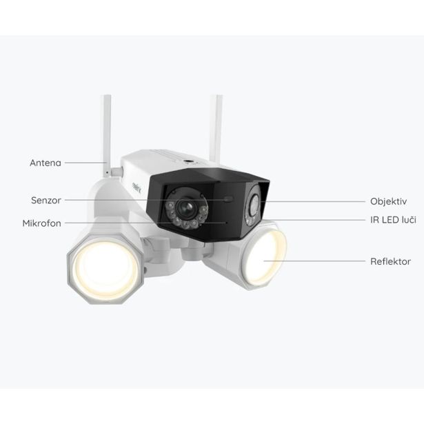 PAMETNA KAMERA REOLINK FLOODLIGHT F750W BELA