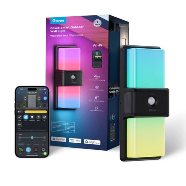 PAMETNA SVETILKA GOVEE ZUNANJA STENSKA S SENZORJEM