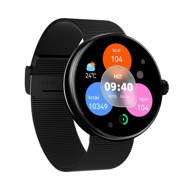 PAMETNA URA FOREVER FOREVIVE 5 SB-365 1.3" AMOLED ZASLON ČRNA