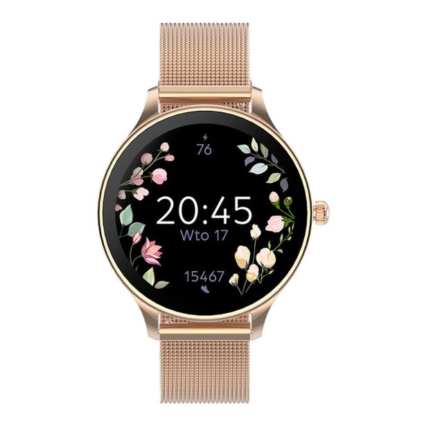 PAMETNA URA FOREVER VELORA SB-306 AMOLED ZASLON ROZA ZLATA