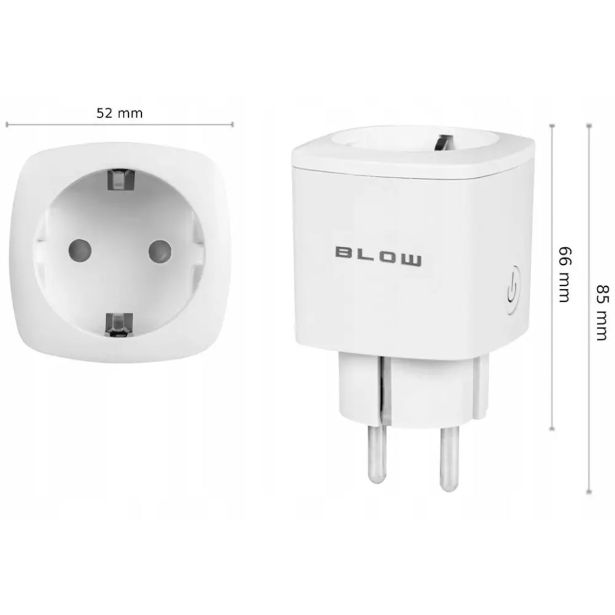 PAMETNA VTIČNICA BLOW WIFI 3600W 16A BELA