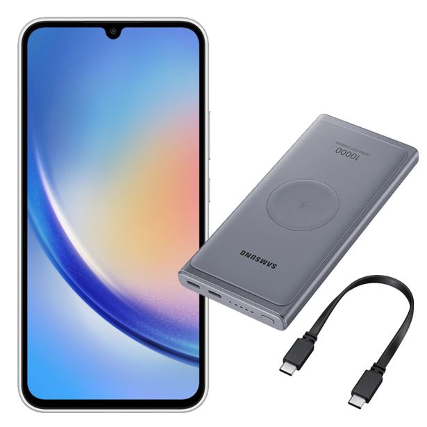 PAMETNI MOBILNI TELEFON SAMSUNG A34 5G 128GB SREBRNA DODATNA POLNILNA BATERIJA