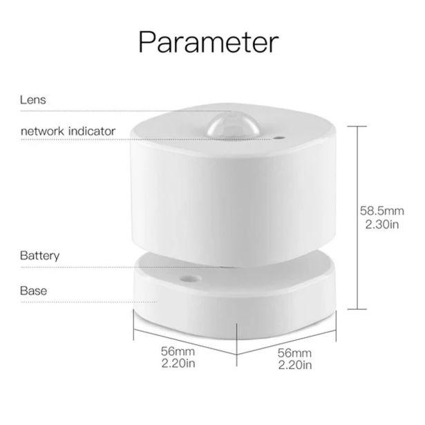 PAMETNI SENZOR MOES INFRARDEČI SENZOR GIBANJA IN SVETLOBE ZSS-X-PIRL-C
