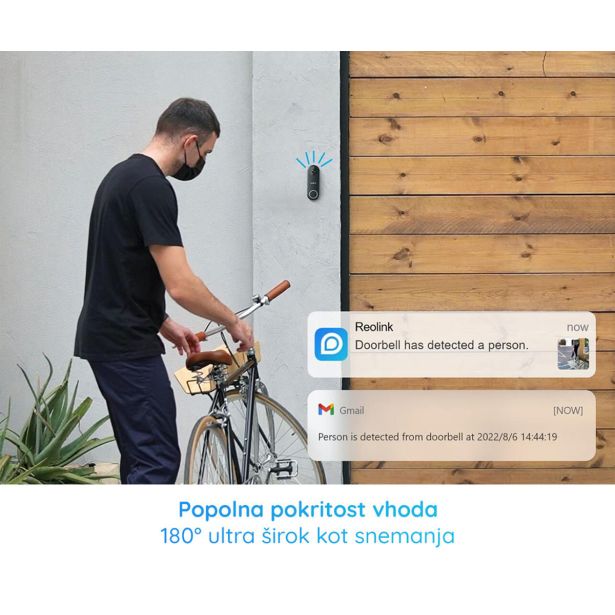 PAMETNI VIDEO DOMOFON REOLINK DOORBELL D340P ČRNA