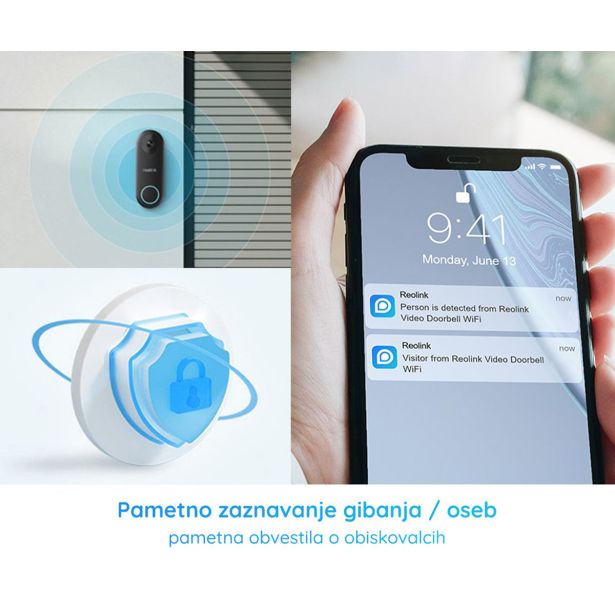 PAMETNI VIDEO DOMOFON REOLINK DOORBELL D340P ČRNA