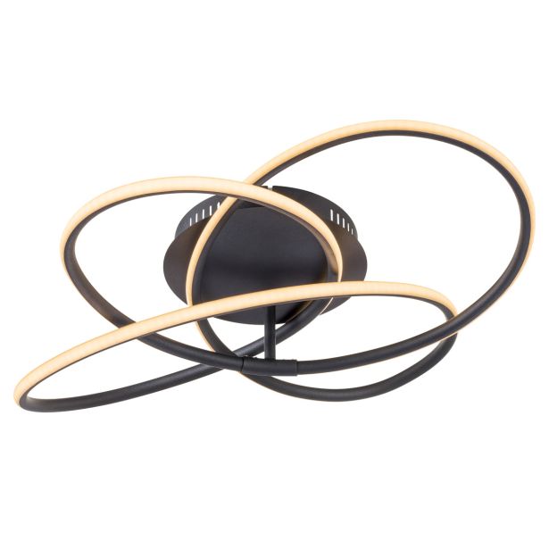 NADGRADNA STROP. SVETILKA PANDA 30W ČRNA WW