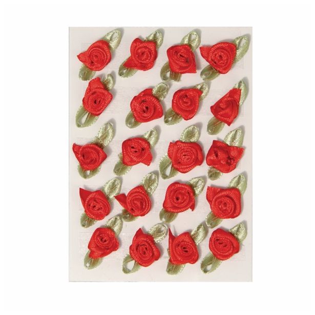 PAPIR, FILC, PENA, KREP RAYHER VRTNICE NA TRAKU 10 MM RDEČE, 20 KOSOV