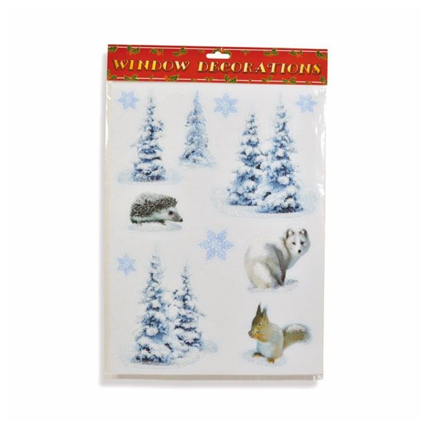 PAPIRNATA DEKORACIJA R+W OKENSKE NALEPKE 30X40 CM ZIMSKI MOTIVI SORTIRANO