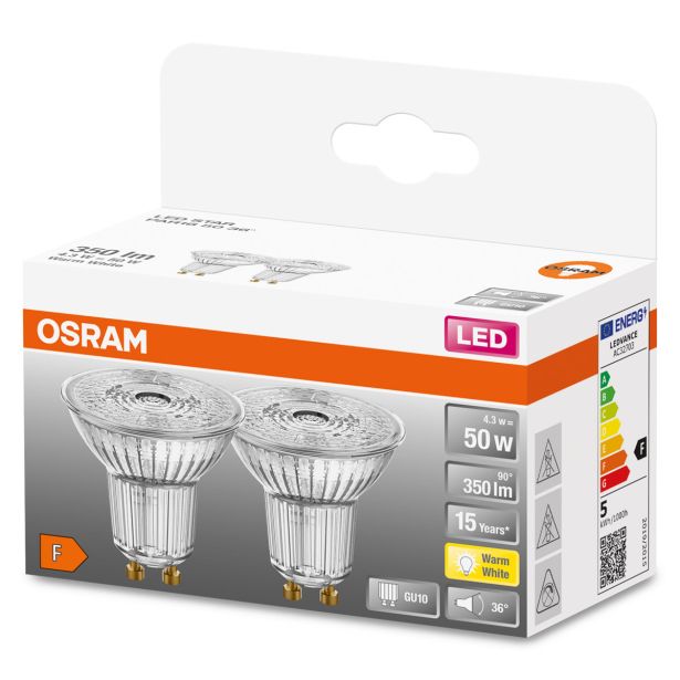 RAZNA LED ŽARNICA OSRAM PAR16 4.3W/827, 36° STAR, GU10, PAK/2