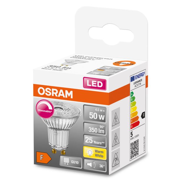RAZNA LED ŽARNICA OSRAM PAR16 4.5W/927, 36° SST, DIM, GU10