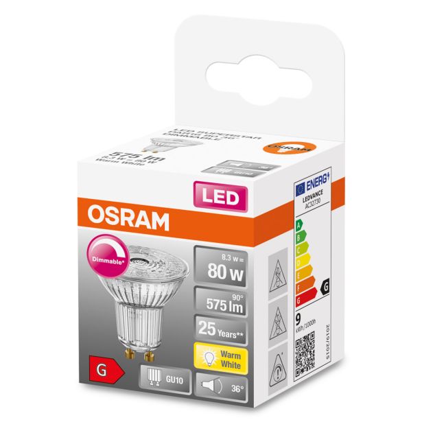 RAZNA LED ŽARNICA OSRAM PAR 16 8.3W/827, 36° SST, DIM, GU10