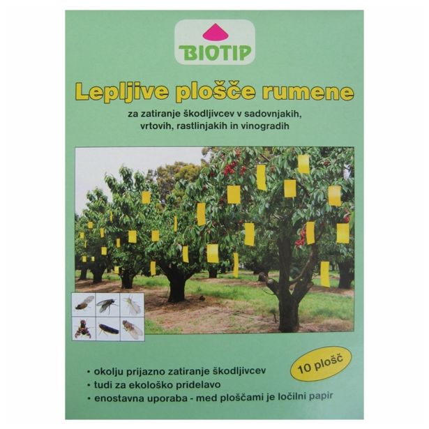 PAST ZA INSEKTE BIOTIP LEPLJIVE PLOŠČE VELIKE 10 KOS