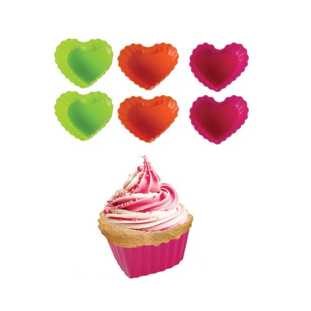 PEKAČ / MODEL ZA PEKO BLAUMANN ZA 6 MUFFINOV SRČEK 6.2X5.8X3.3 CM