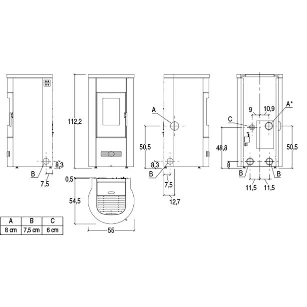 PELETNA PEČ PIAZZETTA P120T