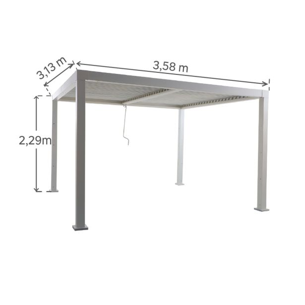 PERGOLA CLIMA BIOKLIMATSKA POLNA ALU 313X358 BELA