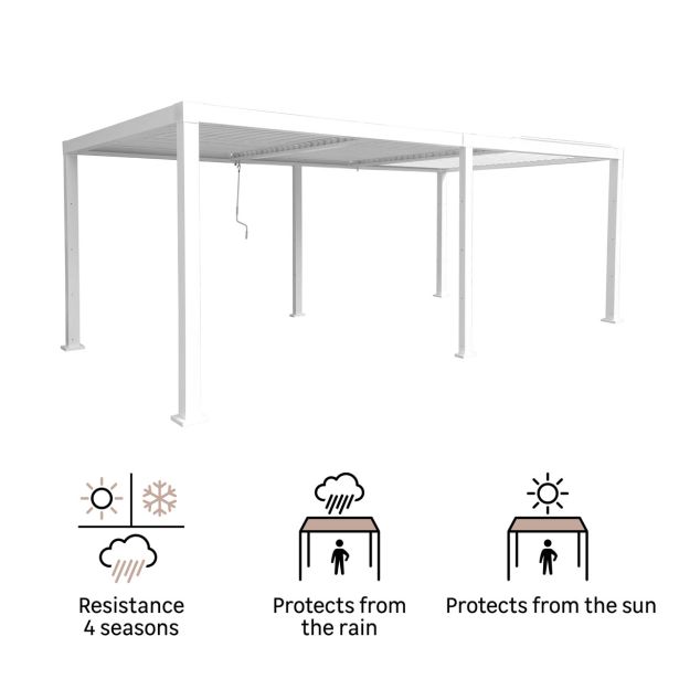 PERGOLA CLIMA BIOKLIMATSKA POLNA ALU 313X614 BELA