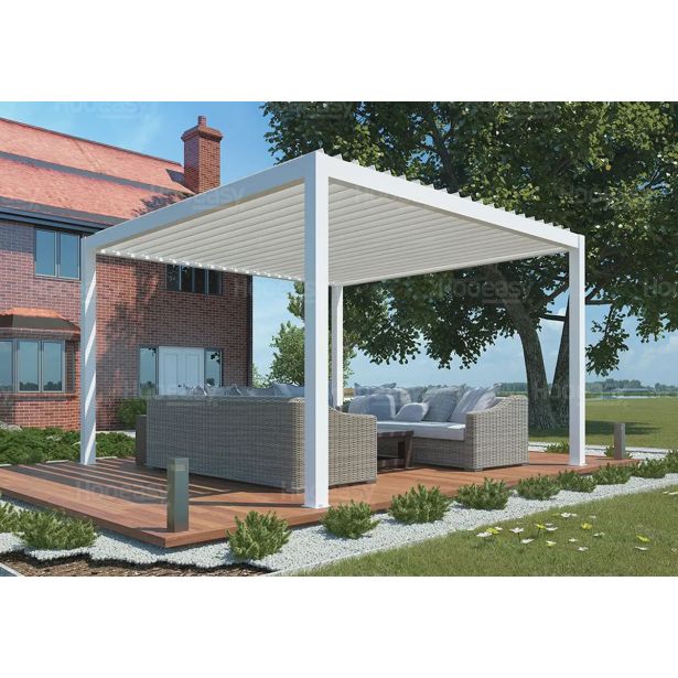 PERGOLA HOOEASY E8630 MOTORIZIRANA 4X3 M LED LUČI DALJINSKO UPRAV