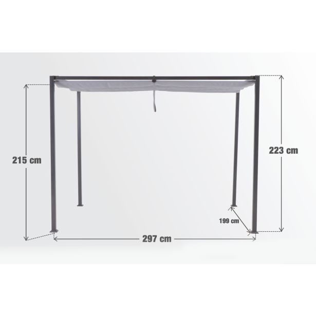 PERGOLA NATERIAL HORALI 200X300 ZLOŽLJIVA STREHA