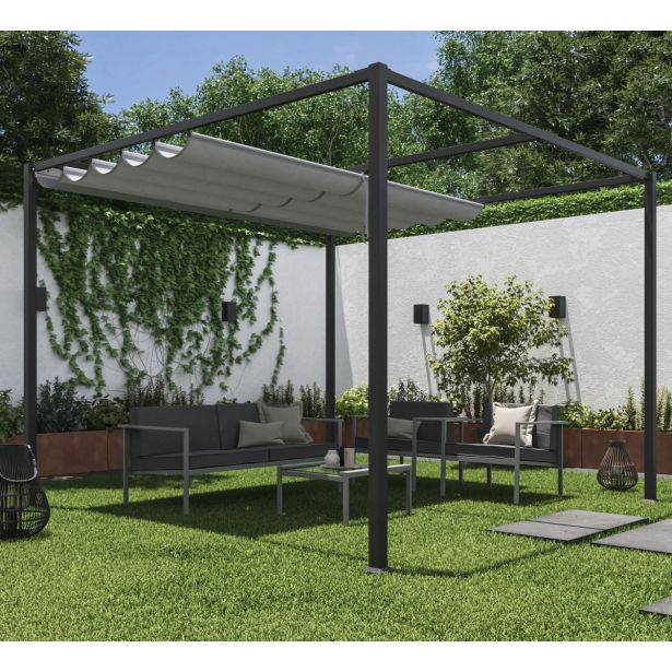 PERGOLA NATERIAL HORALI STEEL 300X300 ZLOŽLJIVA STREHA