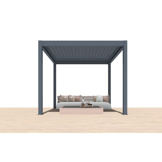 BIOKLIMATKS MOTORIZIRANA PERGOLA MS VISCOM 286 X 286 CM, TEMNO SIVA