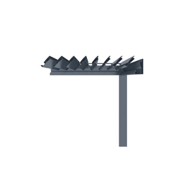 BIOKLIMATSKA MOTOTRIZIRANA PERGOLA MS VISCOM 400 X 286 CM, TEMNO SIVA