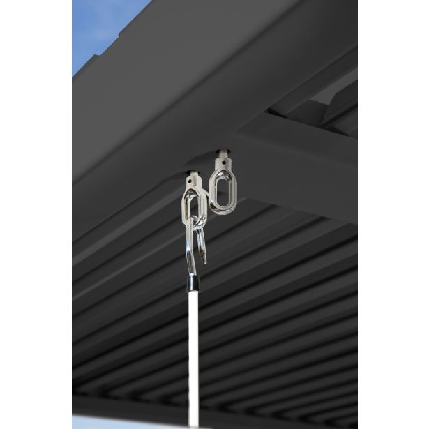 PERGOLA PERSEA EASY FULL ALU MODULARNA STREHA 320X360 TEMNO SIVA