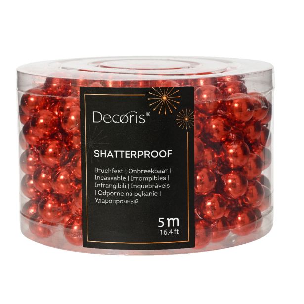 PERLE DECORIS RDEČE BARVE, 5 M VELIKOST 1.4 CM