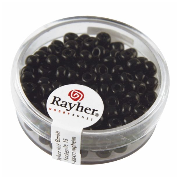 PERLE RAYHER PERLE INDIJANSKE, 4.5 MM ČRNE, 17G