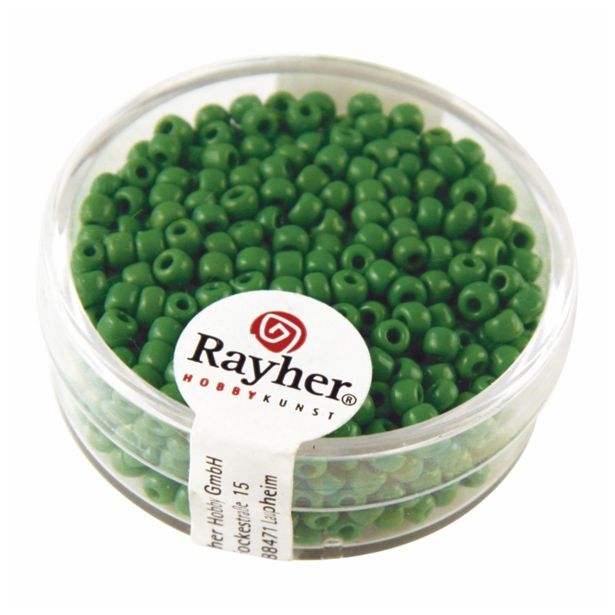 PERLE RAYHER PERLE OPAK, 2.6 MM ZELENE, 17G