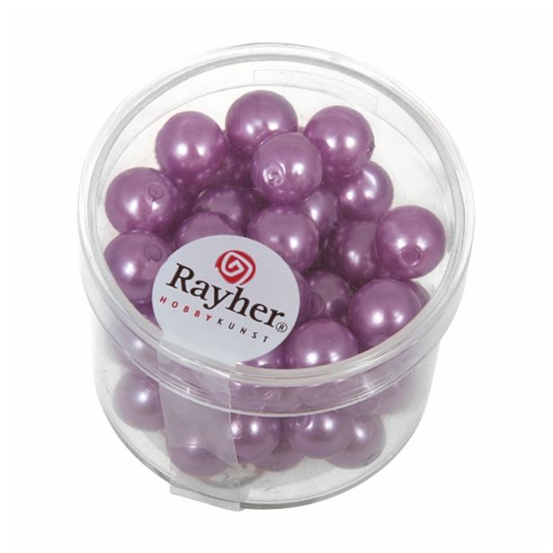 PERLE RAYHER PERLE VOŠČENE, 8 MM VIJOLIČNE, 62 KOSOV