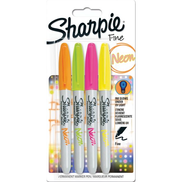 PERMANENTNI FLOMASTER SHARPIE MARKER SHARPIE FINE 4/1 NEON-BLISTER
