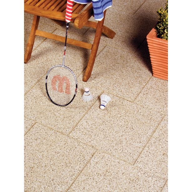 BETONSKA PLOŠČA ZOBEC PESKANA KREATIV 40X40X3.8 CM RUMENA