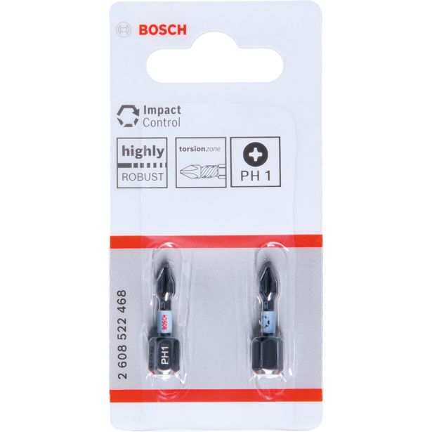 VIJAČNI NASTAVEK KRIŽNI BOSCH PH 1 25 MM 2 KOS IMPACT CONTROL