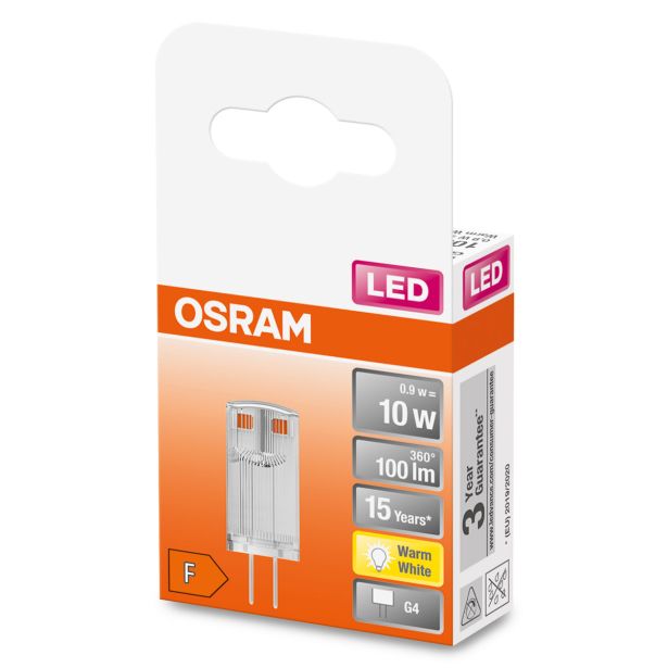NIZKONAPETOST.LED ŽARNICA OSRAM PIN10 0.9W/827, G4, 12V STAR, BISTRA