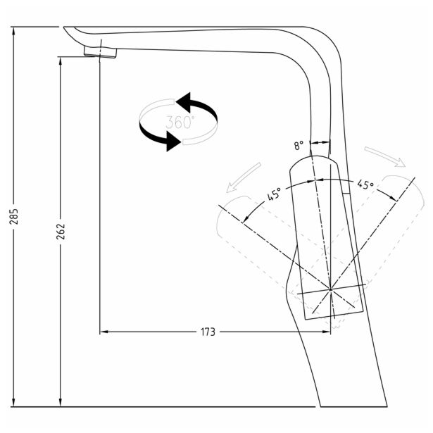 PIPA KUHINJSKA BLITZ BELLA 1210/W KROM/BELA