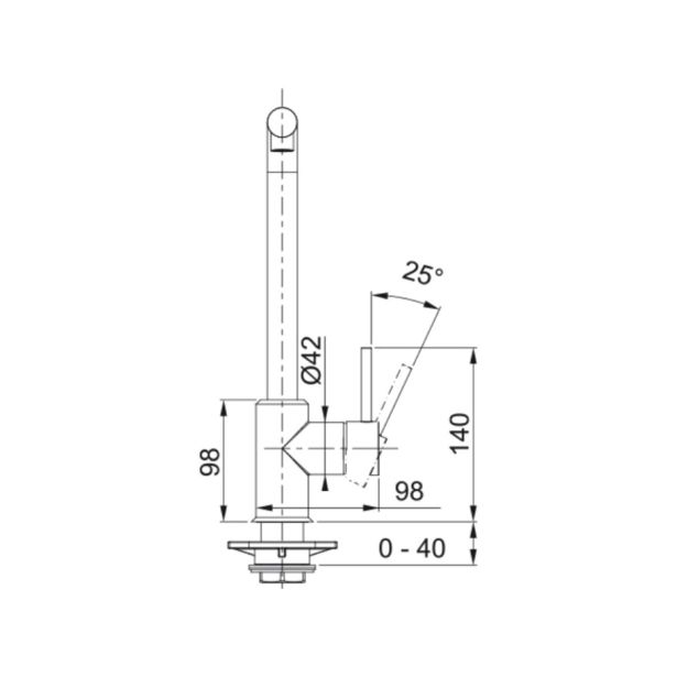 PIPA KUHINJSKA FRANKE SIRIUS L IZVLEČNA KROM