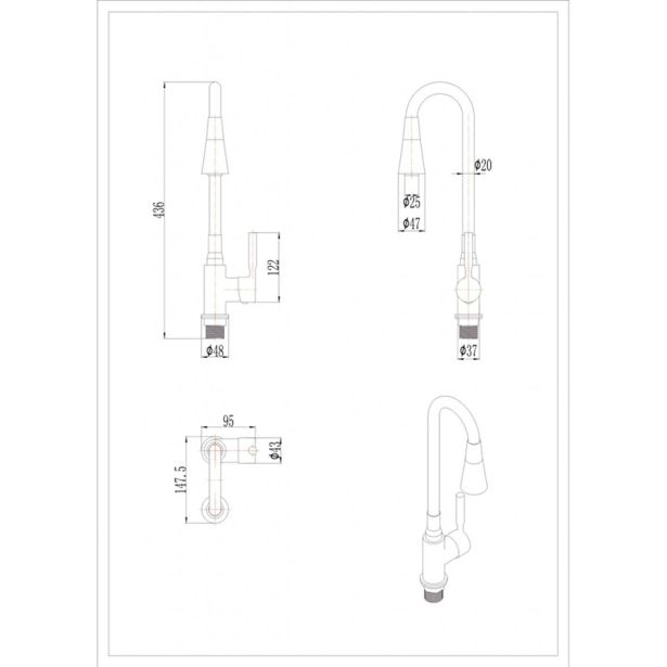 PIPA KUHINJSKA INTER CERAMIC HAVANA CINK/MEDENINA KROM/SIVA