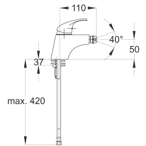 PIPA ZA BIDE UNITAS BREZ SIFONA, BREZ KOTNIH VENTILOV