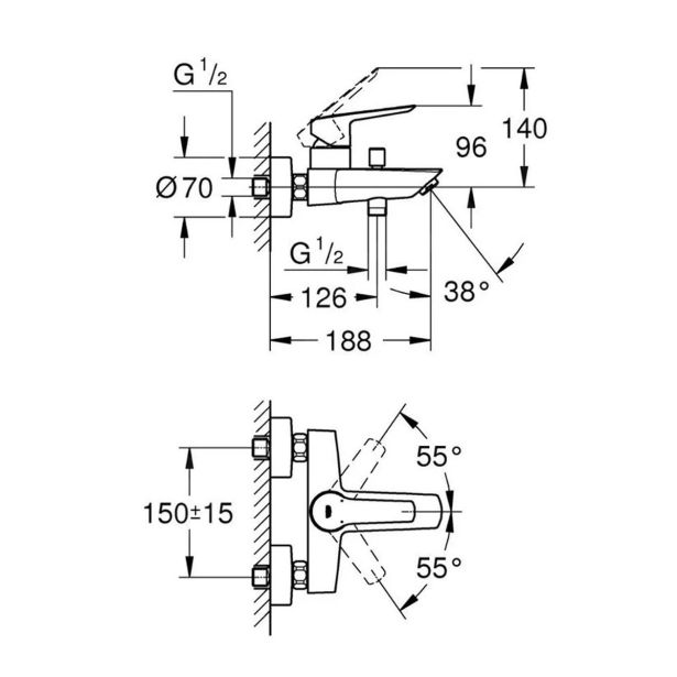 PIPA ZA KAD GROHE START OHM QUICKFIX