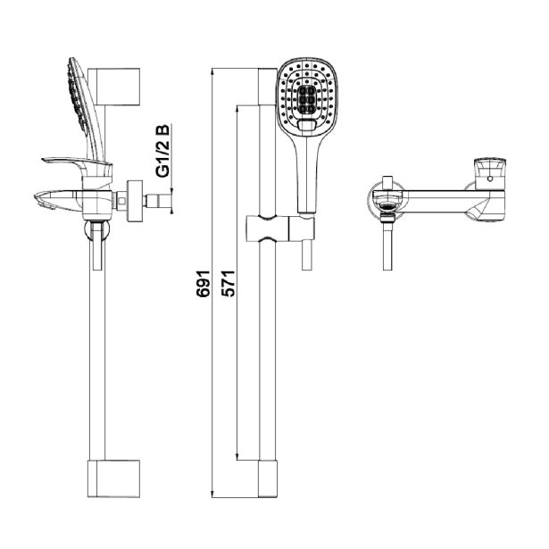 PIPA ZA KAD UNITAS ELITE E30 S PRHO, GIBLJIV O CEVJO IN KONZOLO