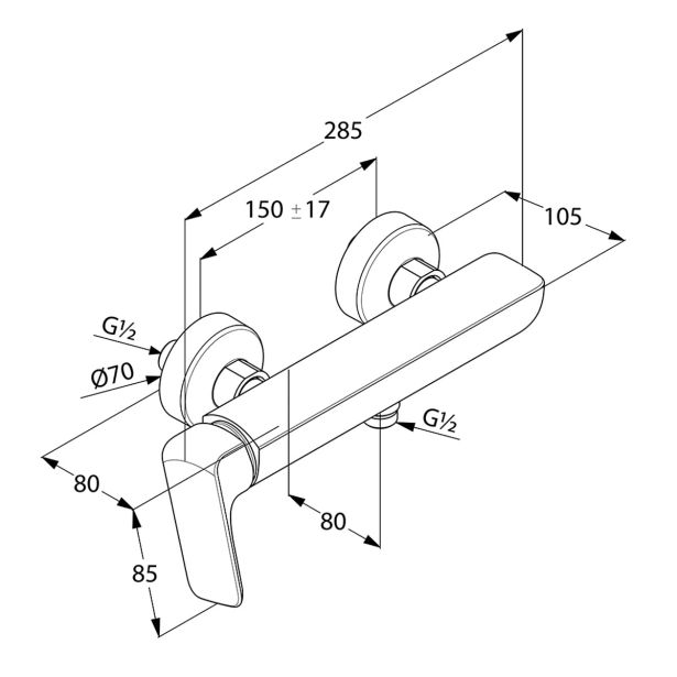 PIPA ZA TUŠ KAD ARMATURA AMEO ZA TUŠ KLUDI