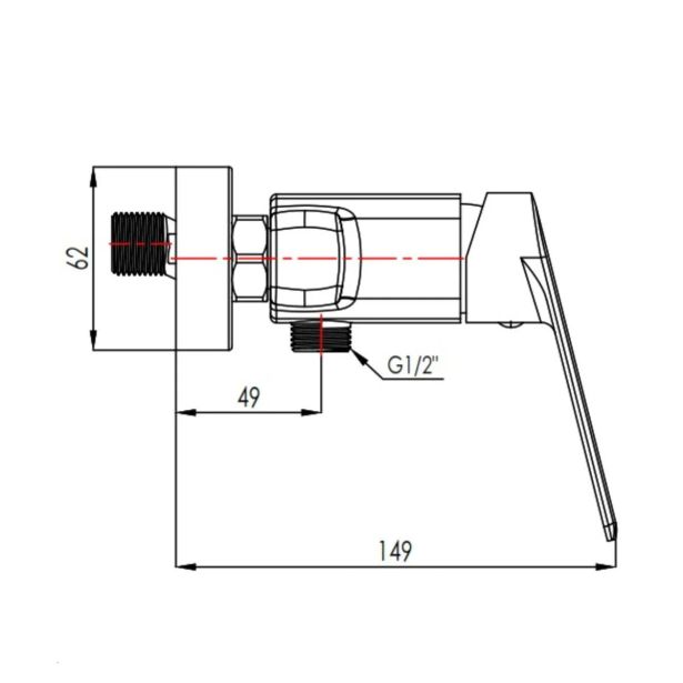 PIPA ZA TUŠ KAD BLITZ EDDY 2217 ČRNA TUŠ - WA