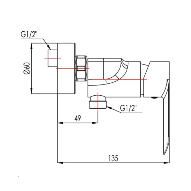 PIPA ZA TUŠ KAD BLITZ GALA 1617, S CEVJO, ROČNO PRHO IN DRŽALOM