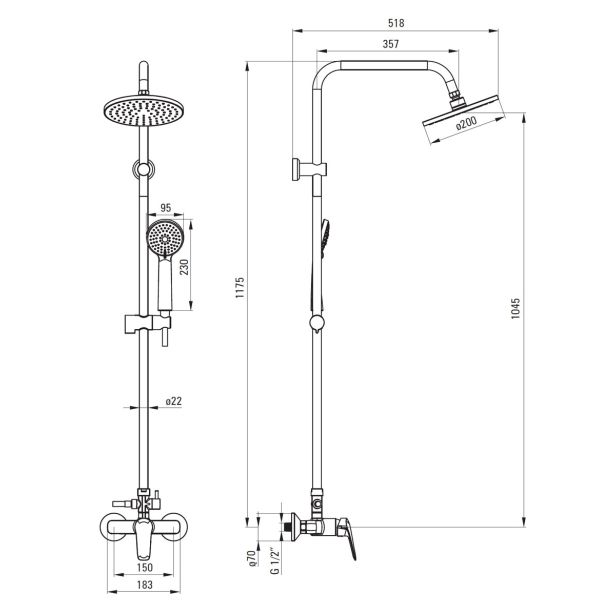 TUŠ SISTEM DEANTE SET BORO NER N1RK