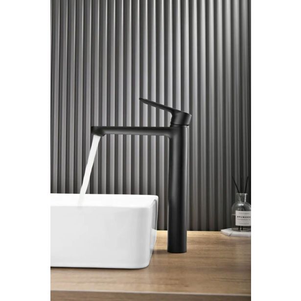 PIPA ZA UMIVALNIK INTER CERAMIC TORINO VISOKA MAT ČRNA