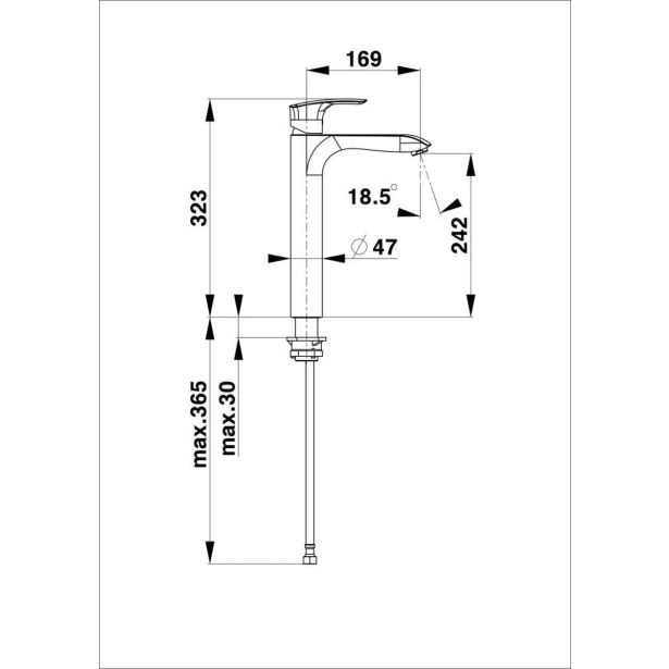 PIPA ZA UMIVALNIK UNITAS ELITE E12 POVIŠANA ZGORNJI DEL SIFONA