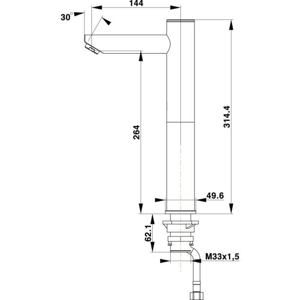 PIPA ZA UMIVALNIK UNITAS ZA UMIVALNIK FRESH N11 POVIŠANA 9V